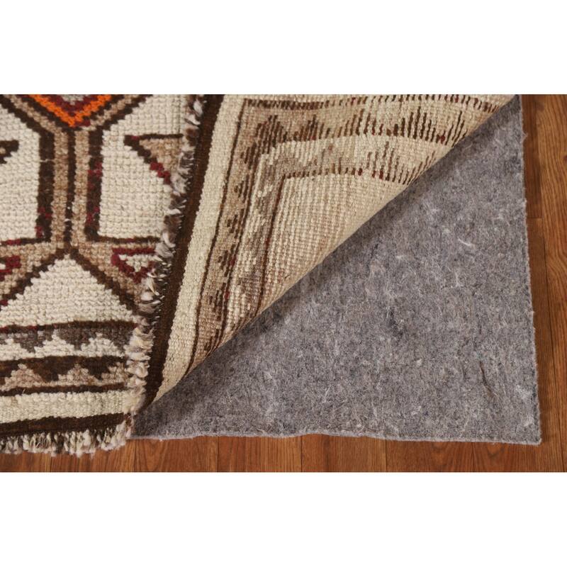 Natural Dye Anatolian Runner Rug Handmade Turkish Wool Carpet - 3'2"x 12'3"