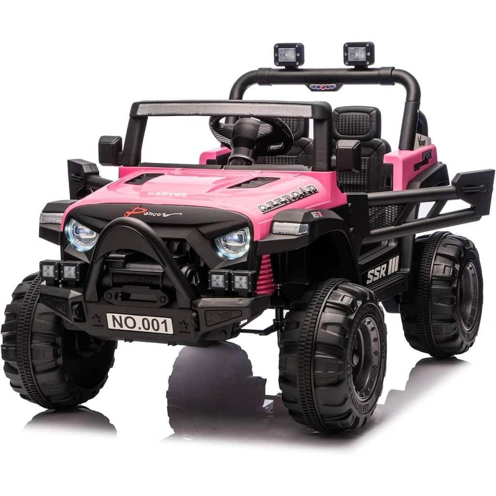 12V Electric Ride On Car Toy for Kids Toddlers Age 3-8 Best Gift, Pink