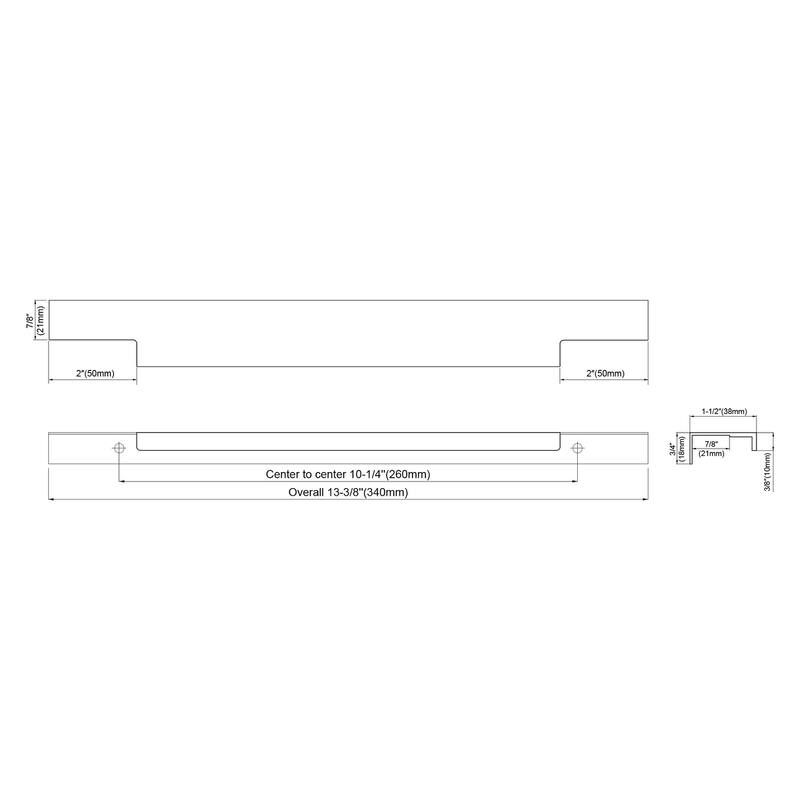 Dowell Series 3063 Handles (13.4", 10.25" CTC), 3 Pack