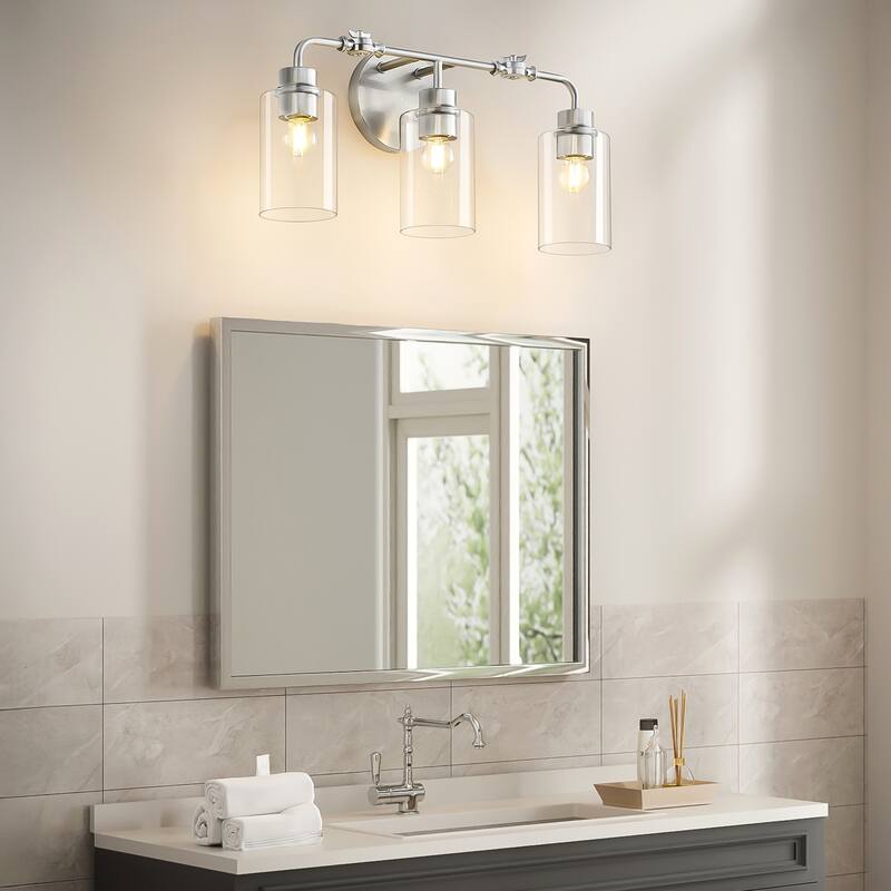 3-Light Vanity Light with Adjustable Pivot Joint - 21.5'' W × 6.1'' D × 9.8'' H