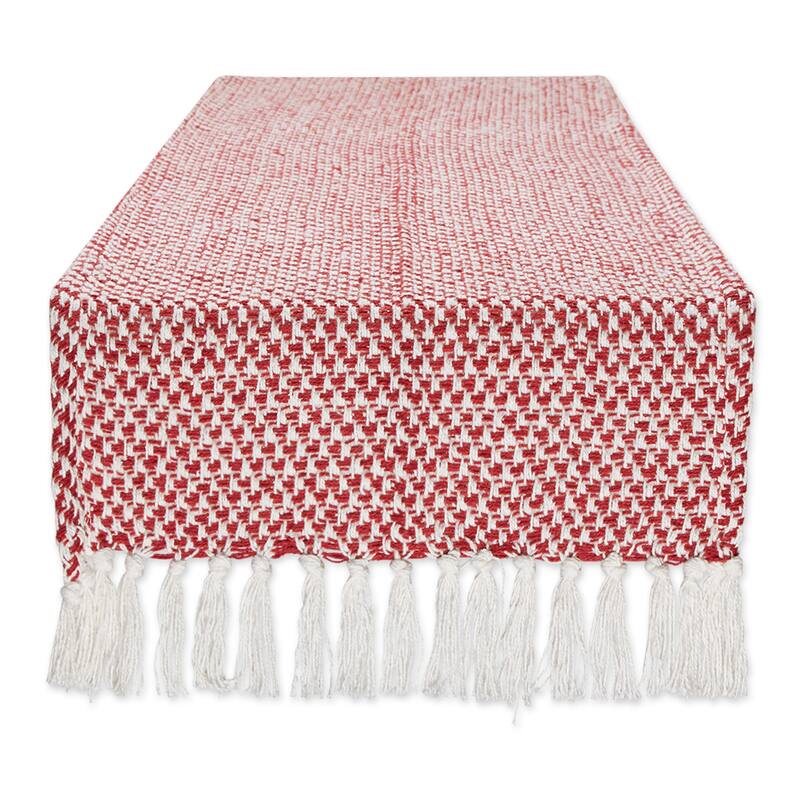 DII Woven Table Runner - 15x72" - Tango Red
