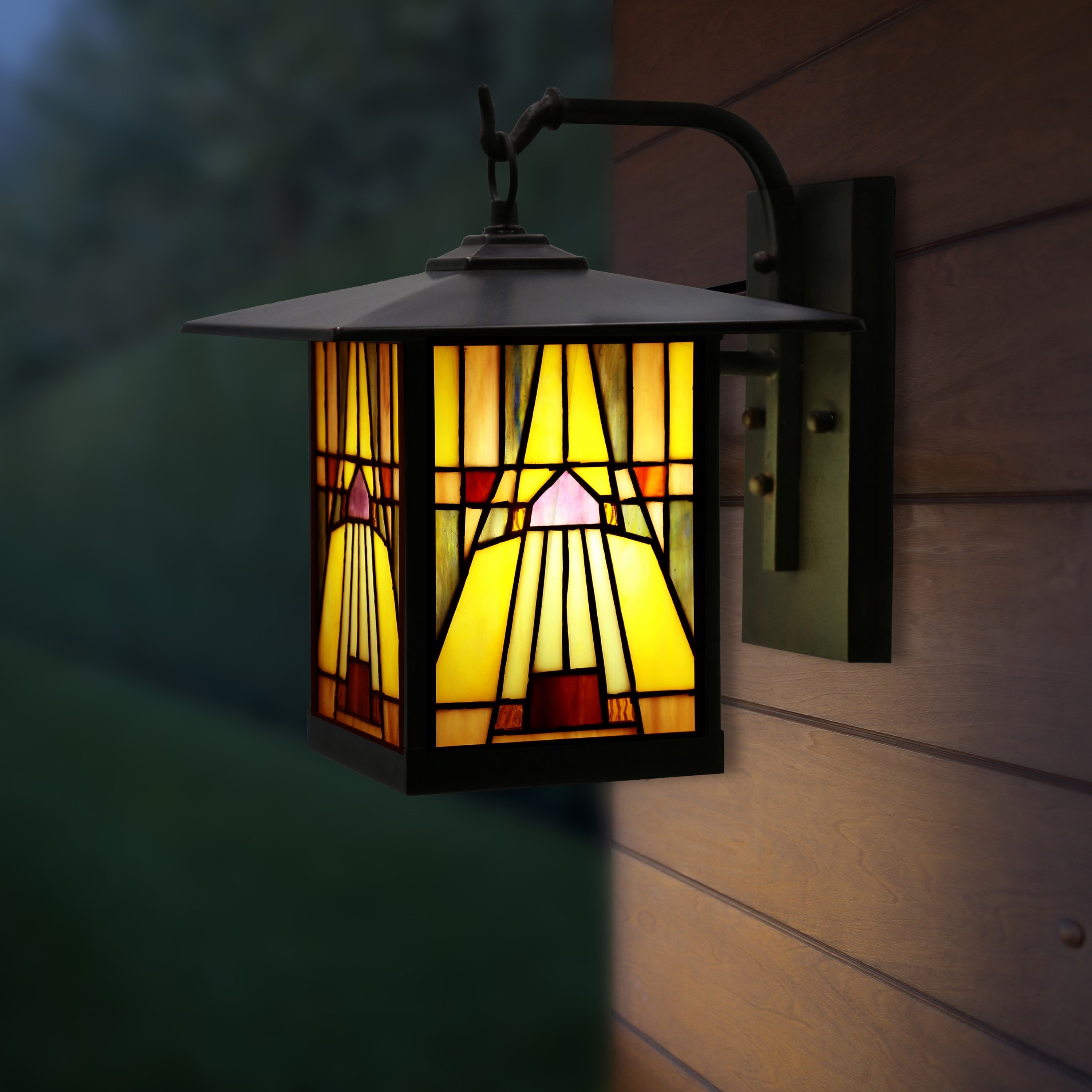 Coloured glass outdoor lantern online