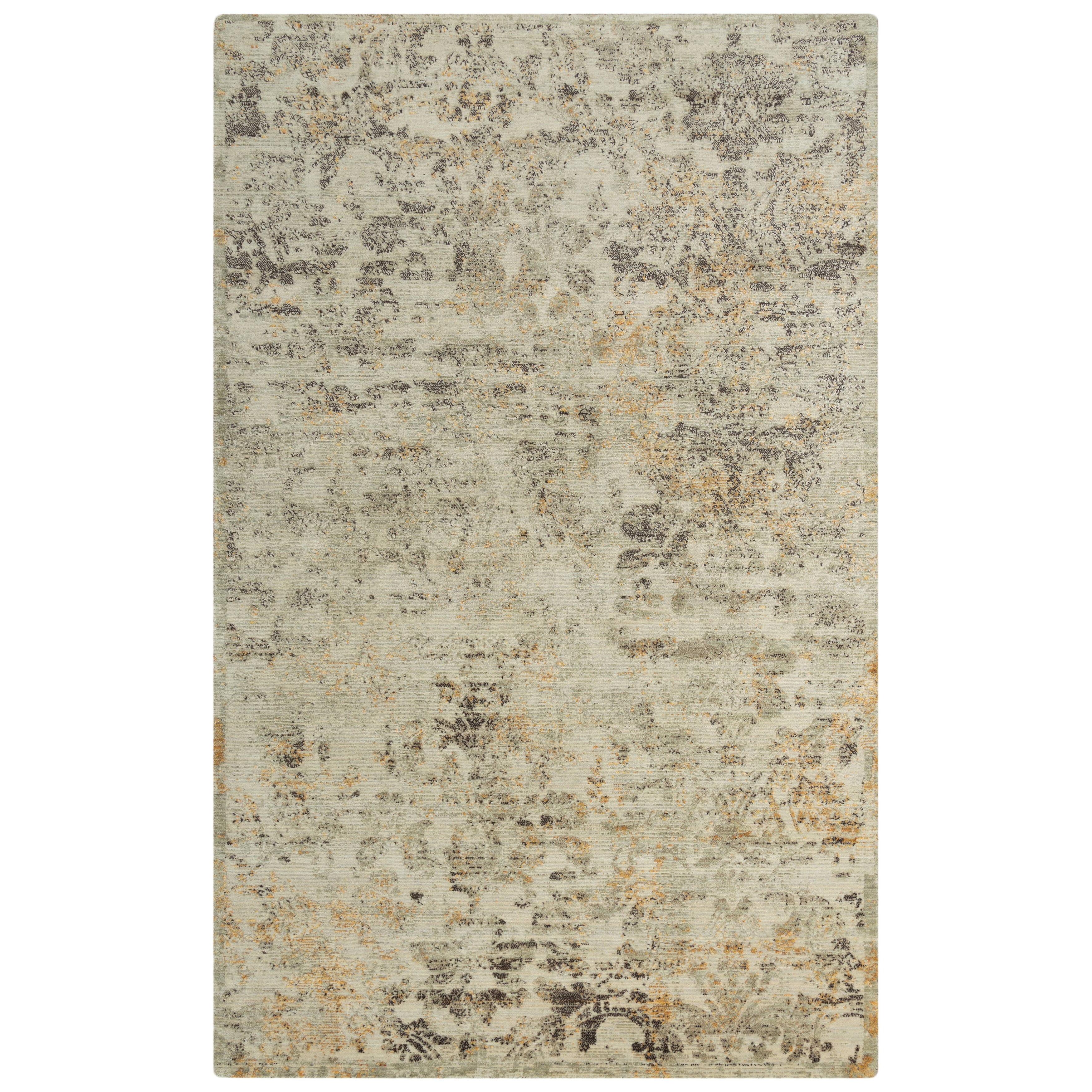 Alora Decor Alure Beige, Brown, and Yellow Abstract Wool Blend Rug
