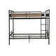 preview thumbnail 2 of 3, Merklee Sandy Black and Dark Bronze Queen over Queen Bunk Bed