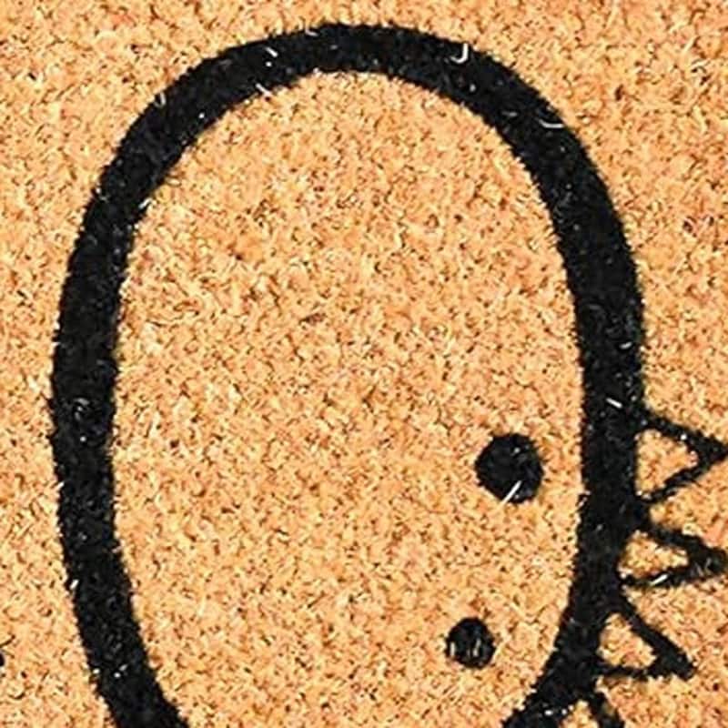 HomeRoots 24" X 36" Natural And Black Halloween Hello Outdoor Coir Door Mat - 24.00' X '36.00