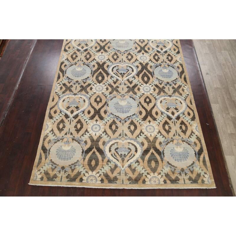All-over Khotan Oriental Area Rug Wool Hand-knotted Living Room Carpet - 8'9" x 11'9"
