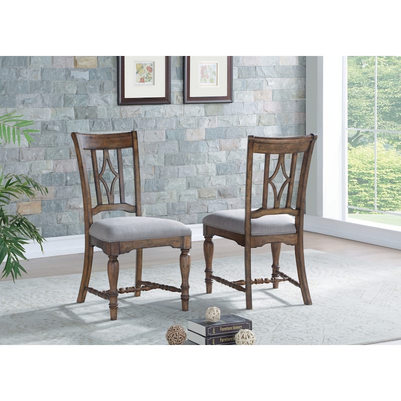 Plymouth Gray Wood Upholstered Dining Chair - 22" x 40" x 26"