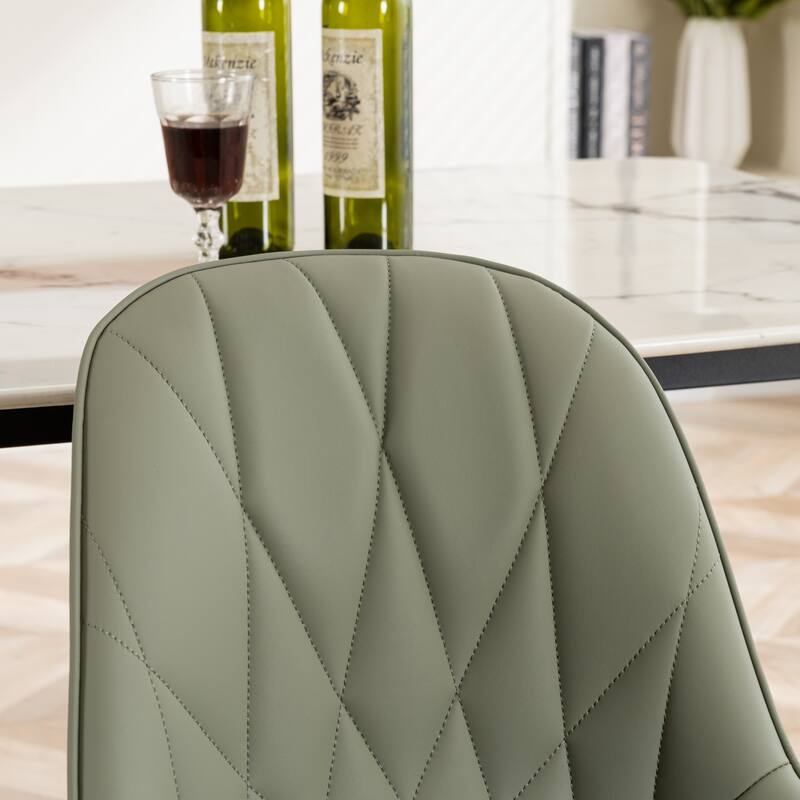 Modern Dining Chairs Set of 2 with Curved Backrest