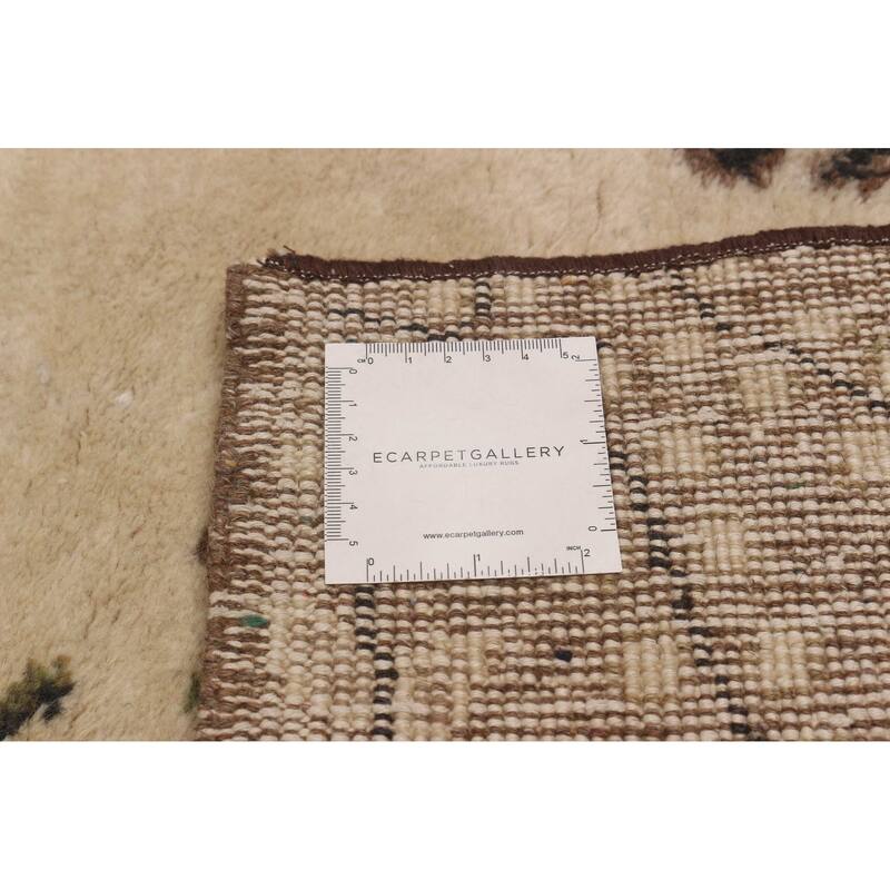 ECARPETGALLERY Hand-knotted Melis Vintage Cream Wool Rug - 5'3 x 8'8