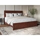 preview thumbnail 79 of 174, Canyon Foundation Bed Frame with Matching Footboard Walnut - King