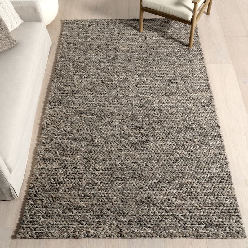 Nuloom Drew Casual Wool Area Rug - 5' x 8' - Grey