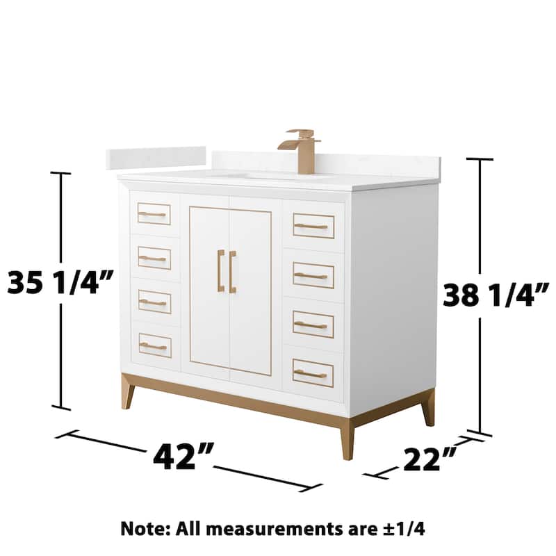 Wyndham Collection WCH515142S-VCA-UNSMXX Marlena 42" Free Standing