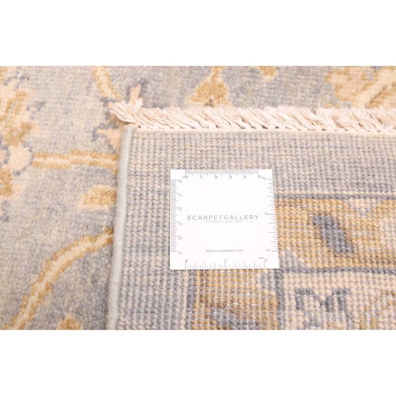 ECARPETGALLERY Hand-knotted Finest Oushak Light Denim Blue Wool Rug - 7'10 x 9'11