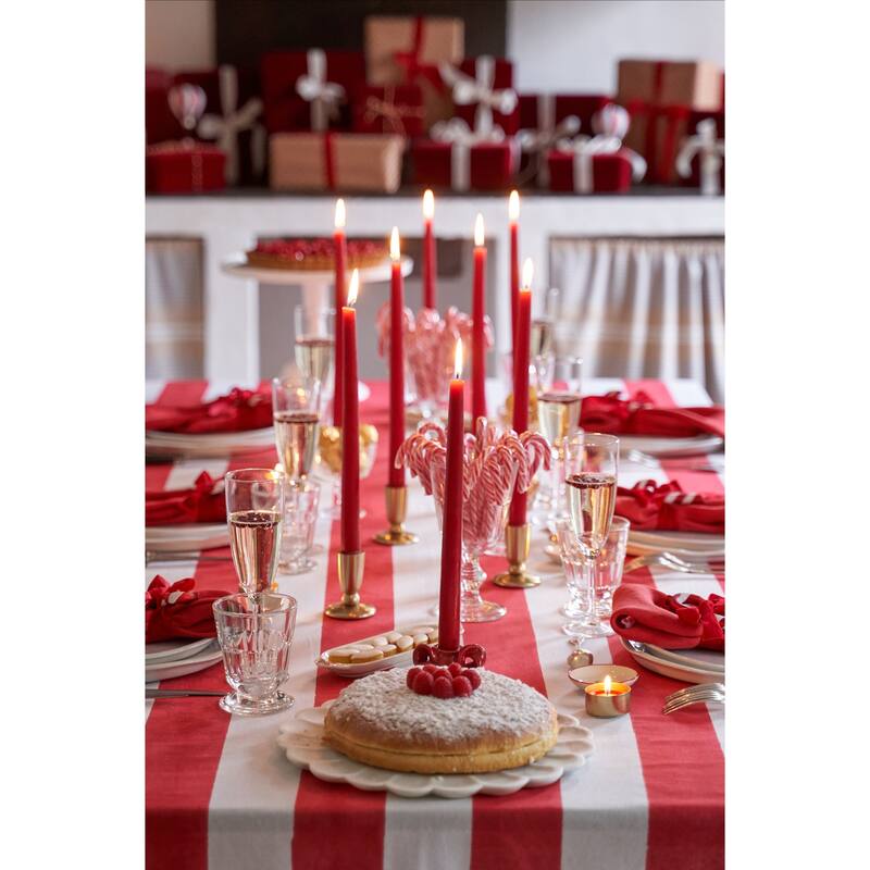 Couleur Nature St. Tropez Tablecloth - Blue Stripes - 59" x 59"