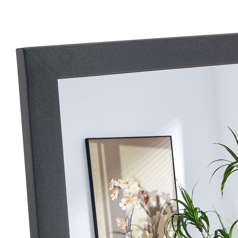 Roomfitters Full-Length Mirror with Black Solid Wood Frame, 71"x31.5" Floor Standing or Wall-Mounted Dressing Mirror
