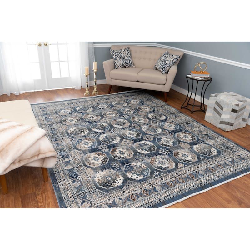 Noori Rug Latif Jodie Rug - 3'11" x 5'9" - Blue/Grey