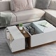 preview thumbnail 6 of 10, Furniture of America Podd Contemporary White 49-inch 3-Shelf Coffee Table