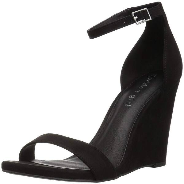 girls black wedge sandals