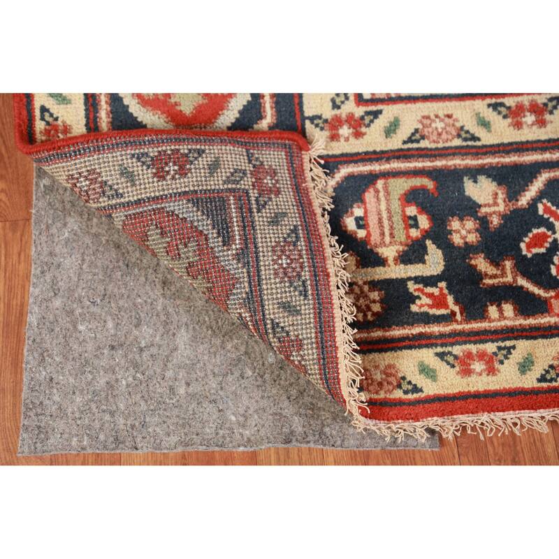 Hand Knotted Oriental 100% Wool Carpet Traditional Medallion Oranges & Rust Heriz (serapi) Area Rug - 9' 9'' X 8' 0''