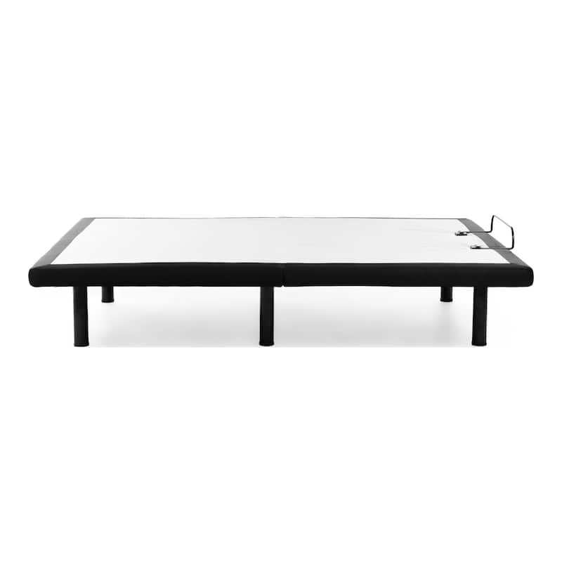 Brenner Modern Black Adjustable Bed Frame with 4 Positions and USB Ports by Furniture of America