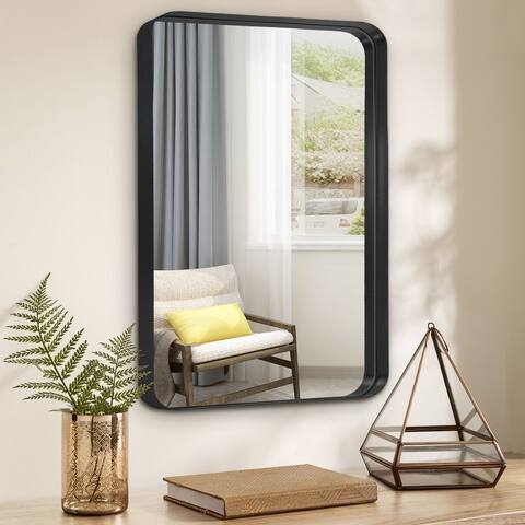 Modern Deep Frame Wall-Mounted Vanity Rectangle Mirror