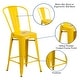 preview thumbnail 16 of 97, 24'' High Metal Indoor-Outdoor Counter Height Stool with Back