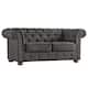 Option Dark Grey Linen Loveseat