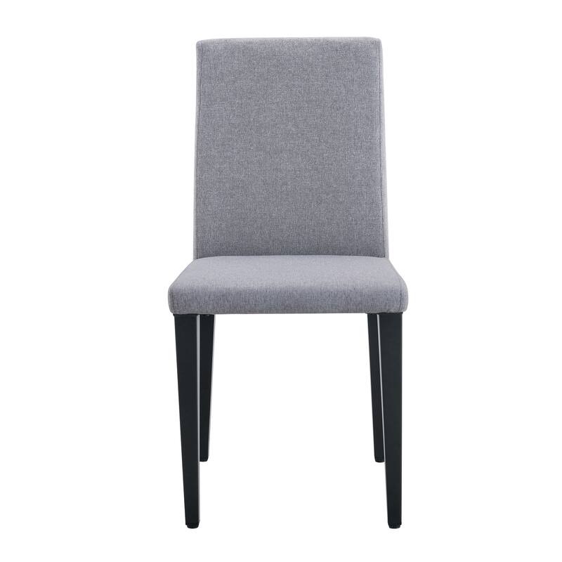 2-Piece Light Gray Linen-Cotton dining chairs, simple and versatile,comfortable and accompanied