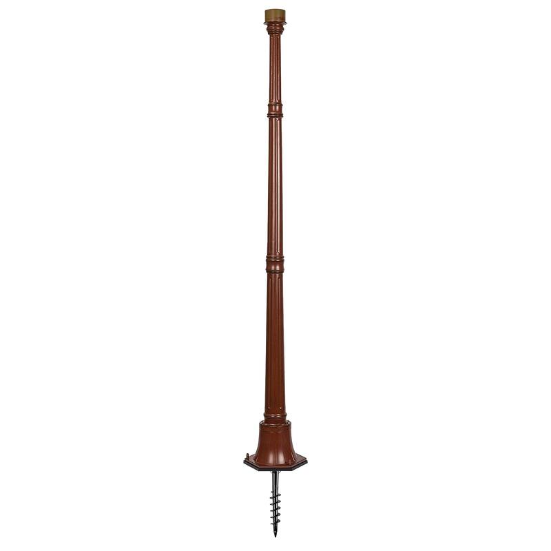 Gama Sonic 64 in. Outdoor Aluminum Solar Lamp Post with EZ-Anchor Kit - Bronze