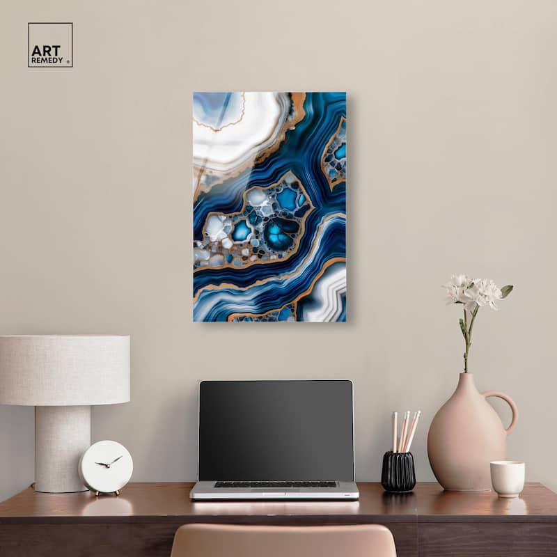 Azure Alveoli I Acrylic by Art Remedy, Ready to Hang
