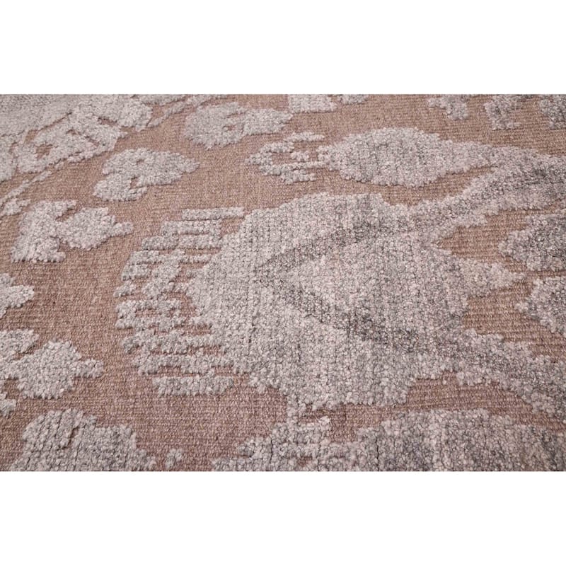 ECARPETGALLERY Hand-knotted Looma Brown, Grey Silk, Wool Rug - 8'2 x 10'3