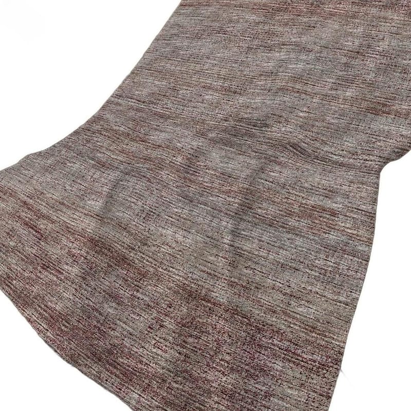 HomeRoots 50" X 70" Burgundy And Beige Abstract Polyester Woven Plush Throw Blanket