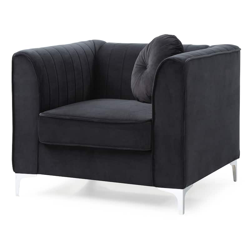 Delray Velvet/ Microsuede Chair