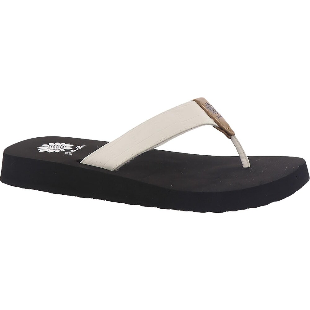 yellow box flip flops wide width