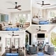 preview thumbnail 17 of 97, Sofucor 48/52 Inch Wood Ceiling Fan with Light and Remote/Smart App Voice Control, Dimmable Lights Included