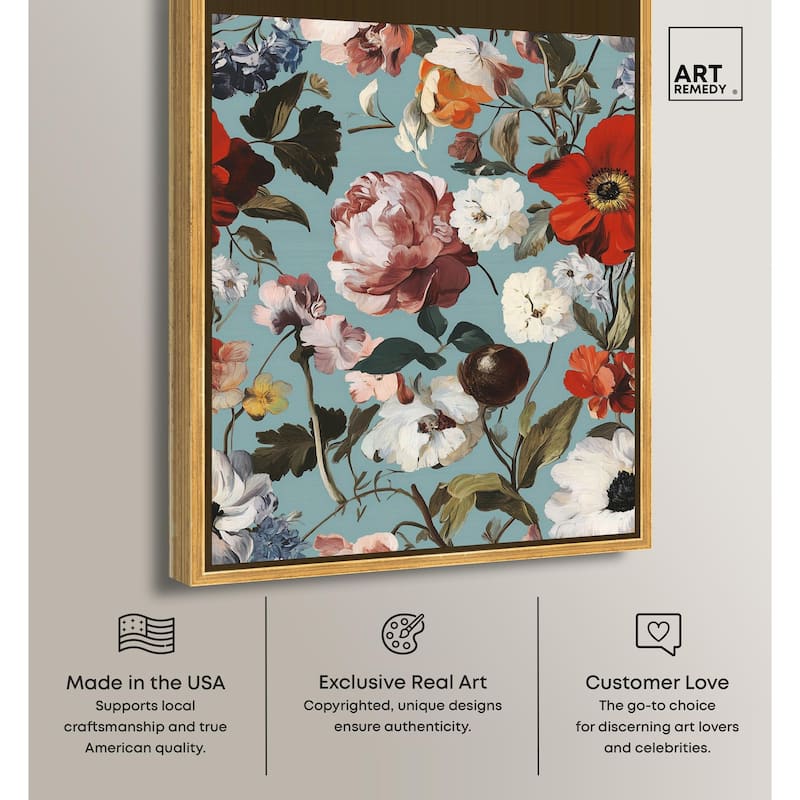 Floral Tapestry I Canvas by Art Remedy