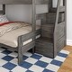 preview thumbnail 15 of 26, Max and Lily Modern Farmhouse Twin XL Over Queen Bunk Bed With Staircase