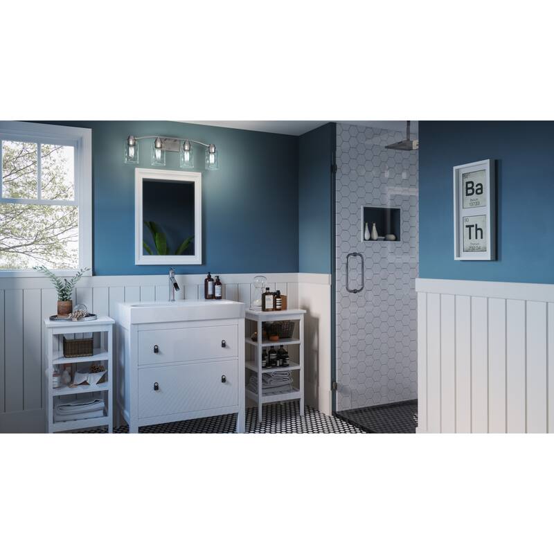 Bellevue QZBF15760 Fleurette 4 Light 28" Wide Vanity Light