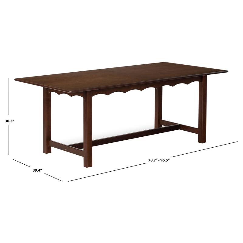 SAFAVIEH Couture Rhylee Extendable Rectangular Dining Table - 79"W x 39"D x 30"H