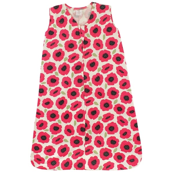 slide 1 of 1, Touched by Nature Baby Girl Organic Cotton Sleeveless Wearable Sleeping Bag, Sack, Blanket, Poppy 12-18 Months - Poppy