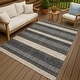 preview thumbnail 56 of 149, Machine Washable Indoor/ Outdoor Cabana Stripe Chantille Rug