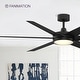 preview thumbnail 6 of 14, Fanimation Brawn 64 inch Indoor/Outdoor Smart Ceiling Fan with LED CCT Select Light Kit and Remote - Black