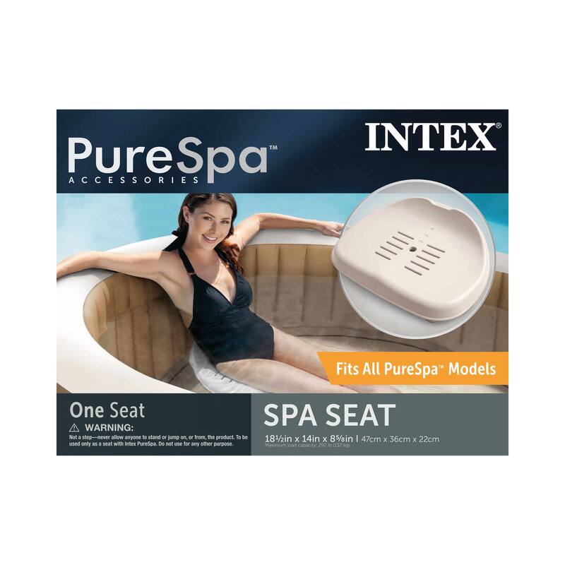 Intex PureSpa Slip Resisting Inflatable Removable Hot Tub Seat Spa Accessory - 9