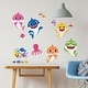 preview thumbnail 2 of 4, Blue & Pink & Yellow Baby Shark Wall Decals by RoomMates