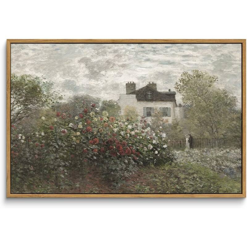 Garden in Argenteuil by Monet Paintings Prints Wall Art - 24 x 16
