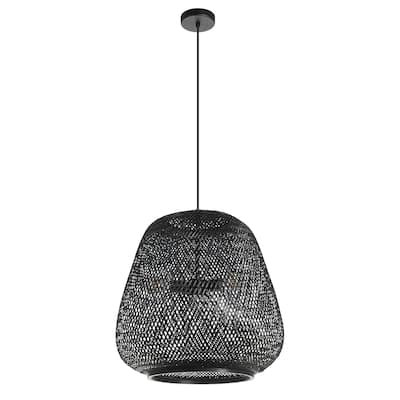 EGLO Dembleby 1-Light Pendant - Bamboo Shade