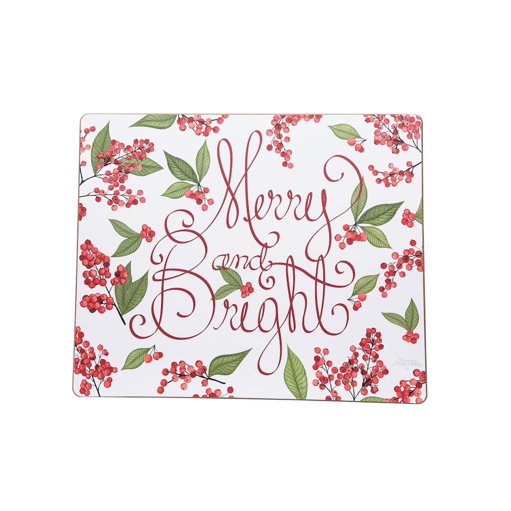 Merry&Bright Berries HB Placemat, Set of 6 - Set of 6