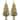 2pcs 4.5ft Artificial Christmas Tree, Prelit Christmas Tree for Party Decoration with 108 Warm White LED Lights - 25.5x25.5x54in