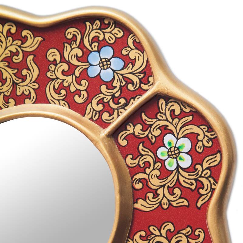 NOVICA Handmade Spring Reverse Painted Glass Accent Mirrors (Set Of 3)