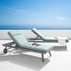 preview thumbnail 12 of 21, Portofino Casual 2 Piece Sunbrella Outdoor Patio Lounger & Mattress